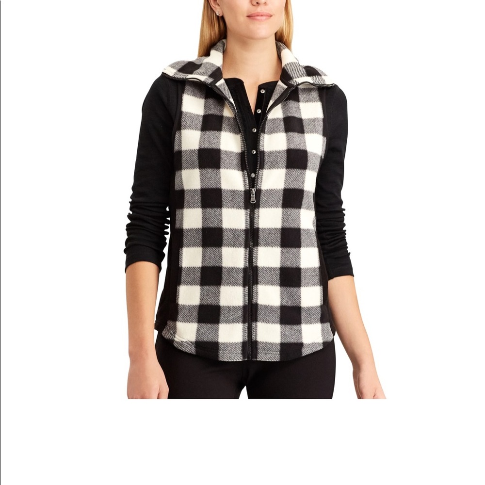 Chaps checked vest